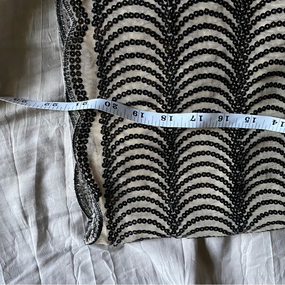 Vintage Cejon black sequin long scarf - Picture 8 of 8